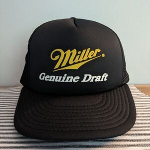 Vtg Miller‎ Genuine Draft Trucker beer hat